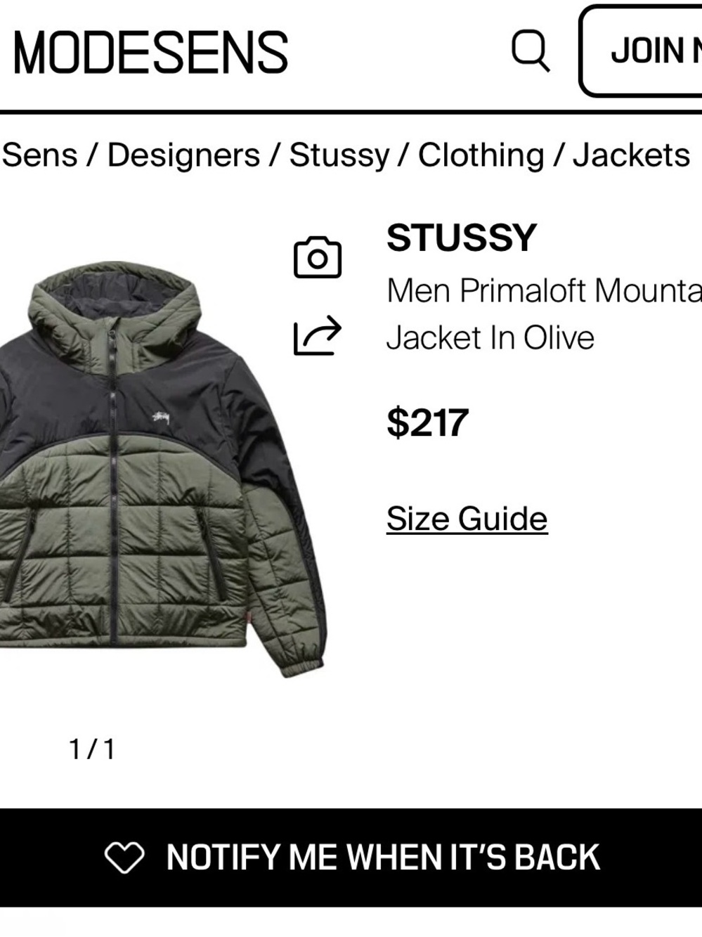 Stussy - Very Hard to Find! Worn for 2 Hours! Quilted Puffer Jacket with Hood - Picture 3 of 9